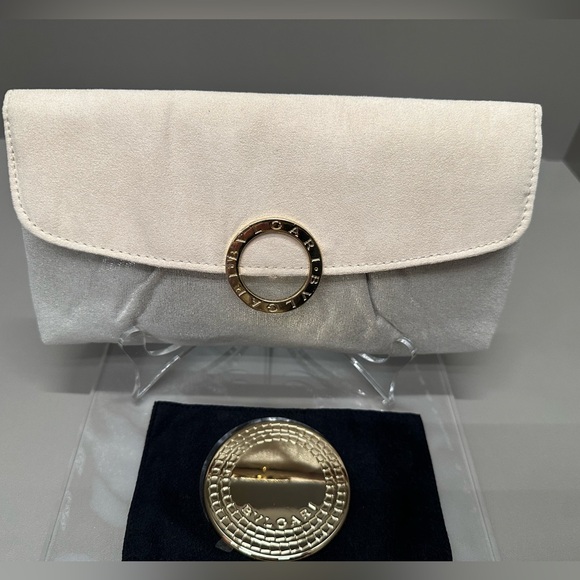 BVLGARI CLUTCH AND BVLGARI MIRROR NWOT SET - Picture 5 of 6
